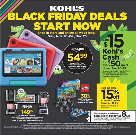 kohl's hours black friday